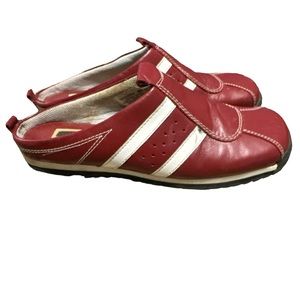 Steve Madden Red Leather Slide Shoes. Size 7.5